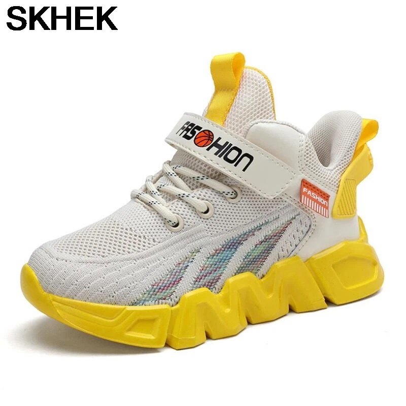 

SKHEK Kids Shoes Spring Children Running Shoes Outdoor Casual Sports Girls Basket Sneakers Comfort Air Mesh Boys Trainers