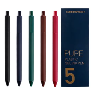 5 Colors K ACO Stationery PURE Book Source Retro Color Matte Soft Gel Pen Gel Pen 0.5 Retro Color Refill School Supplies