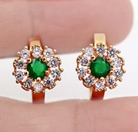 rlopay fashion earrings for women%e2%80%98s%e2%80%99 jewelry stone hoop earrings green zircon earring for women luxury hoop earrings for gift