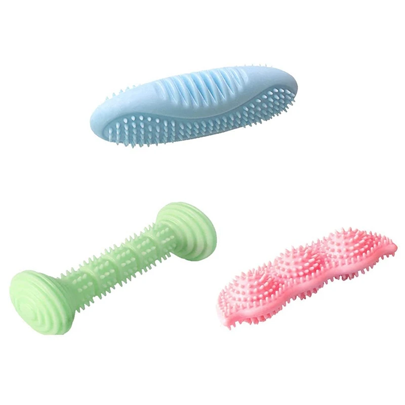 

3 Pack Dog Chew Toys for Puppy Teething 2-8 Months Puppies Teething Toys Dog Toy Bundle Soft & Toothbrush for Dogs
