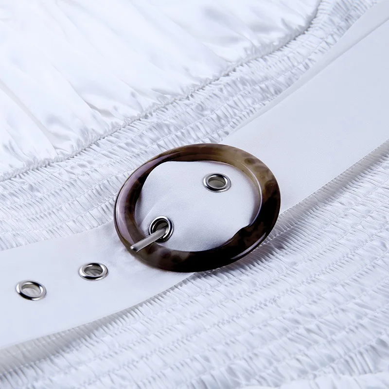 2021 новый Раффлед одна линия шеи застежкой молнией на спине Облегающая майка