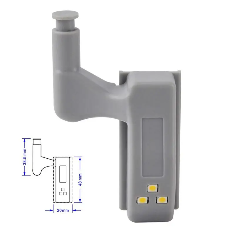 

HOT-10Pcs Cabinet Cupboard Wardrobe LED Hinge Light Smart Sensor Lamp