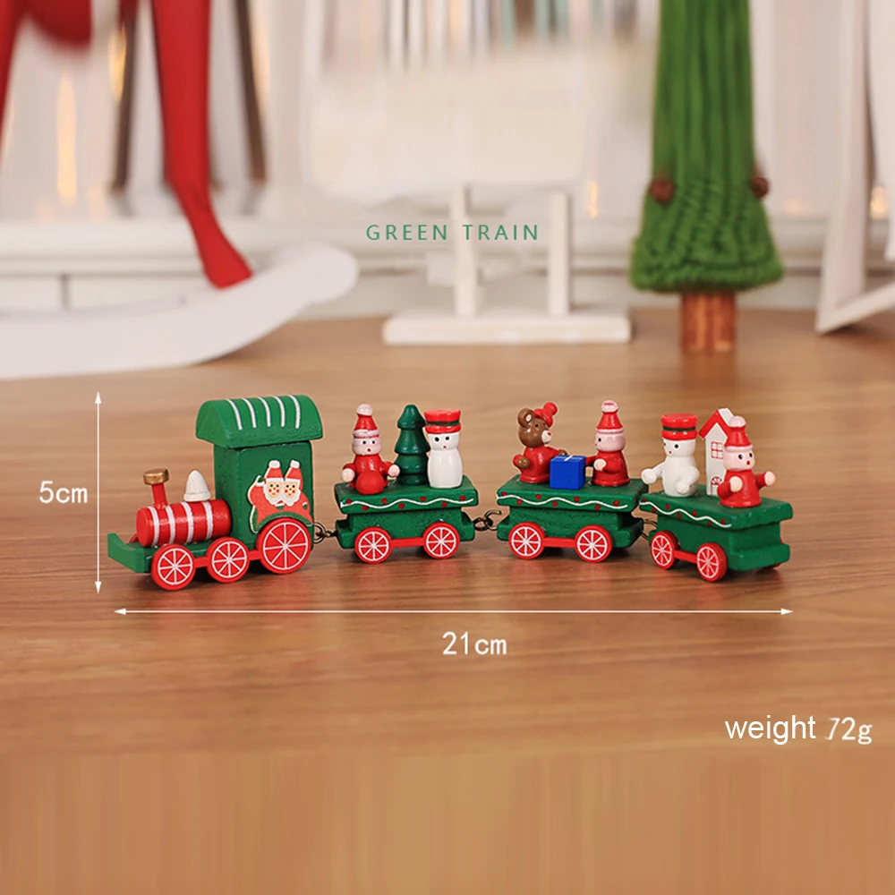 Рождественское украшение поезда подарок милый деревянный мини поезд маленький