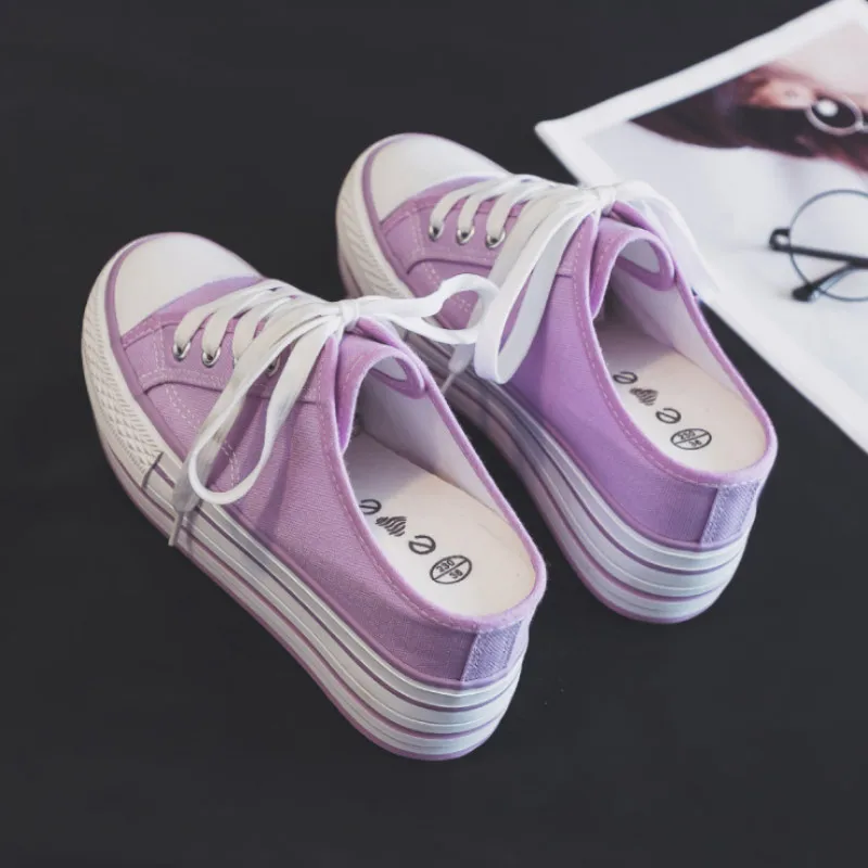 2020 летние бледно лиловый толстая подошва шлепанцев увеличивающая рост