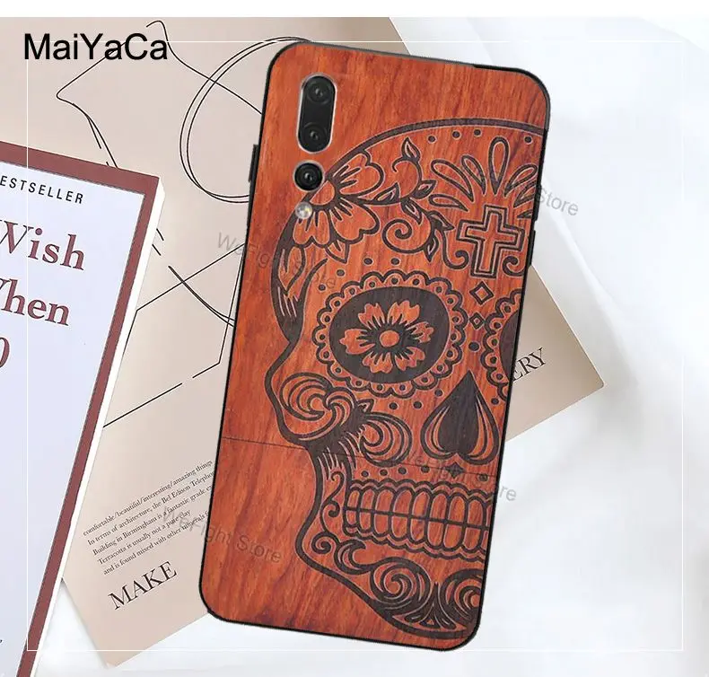Чехол MaiYaCa с принтом животных из натурального бамбука и дерева для Huawei Honor 7A Pro 7C 10i