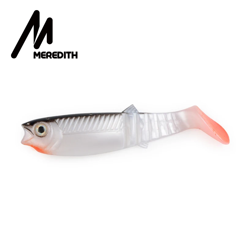 MEREDITH 125 мм 3 шт. Cannibal идеальная Мягкая приманка для рыбалки силиконовая пластиковая наживка алоза искусственная приманка PESCA щука - Цвет: G