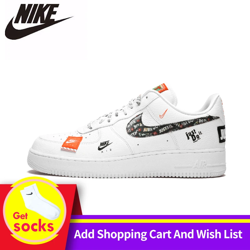 AR7719-100 Nike Air Force 1 '07 Just Do It AF1 Новое поступление дышащая мужская обувь для скейтбординга низкие удобные кроссовки для мужчин# AR7719-100 - Цвет: AR7719-100