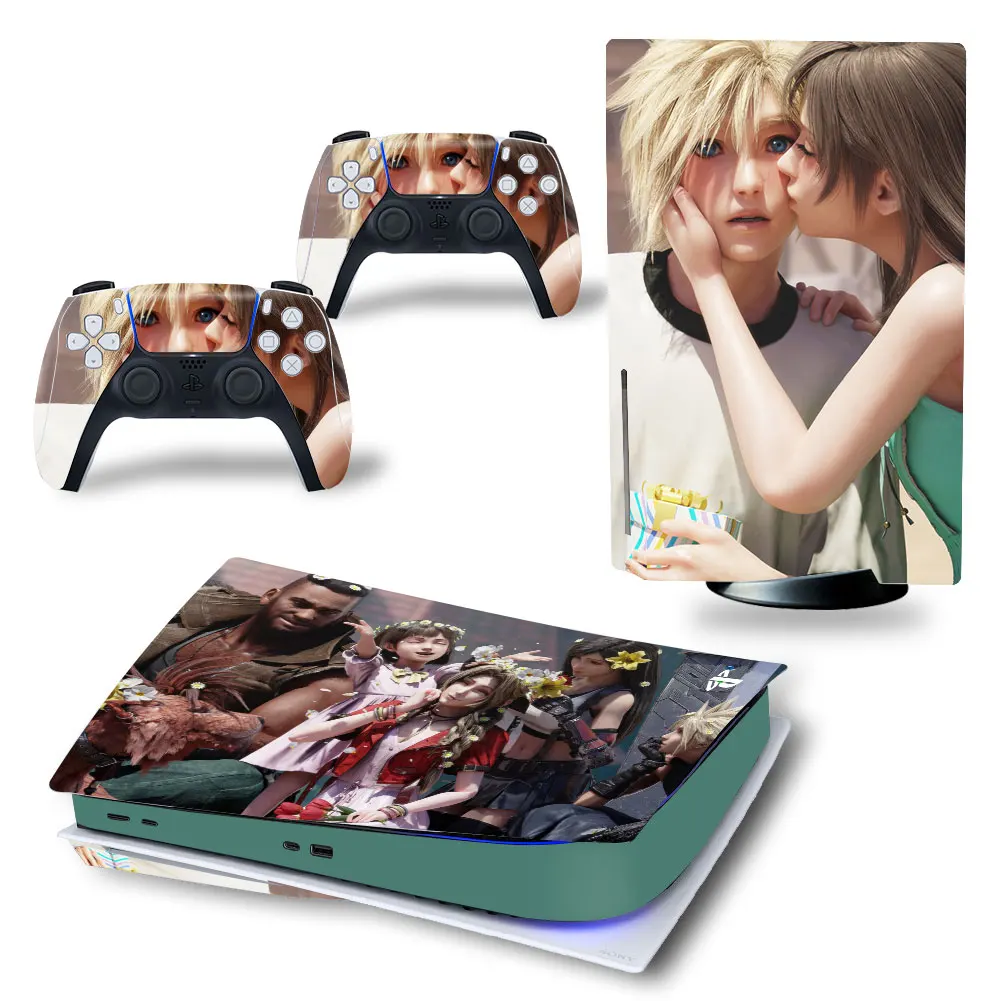 

Новый поцелуй для PS5 дисковое издание кожи Стикеры наклейка кожного покрова для Игровые приставки 5 консоли и 2 контроллеры PS5 диск кожи Стик...
