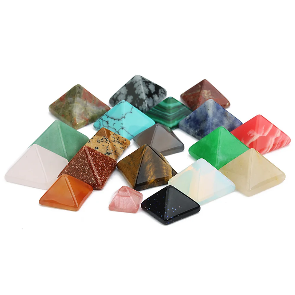

10 Pcs/lot Pyramid Gemstone Natural Stone Crystal Healing Quartz Multi-color Random Color Home Office Decoration Crafts