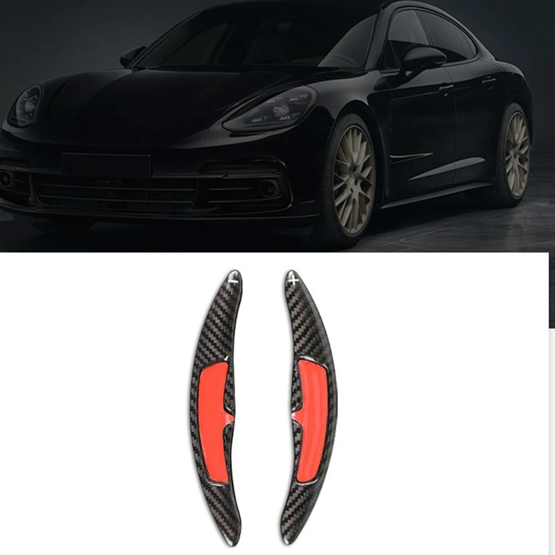 

Carbon Fiber Car Steering Wheel Paddle Shifter Cover for Panamera Macan 971 718 911 Cayenne Boxster