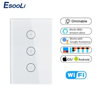 tuya smart life wifi smart wall touch light dimmer switch euukus standard app remote control work with amazon alexa and google