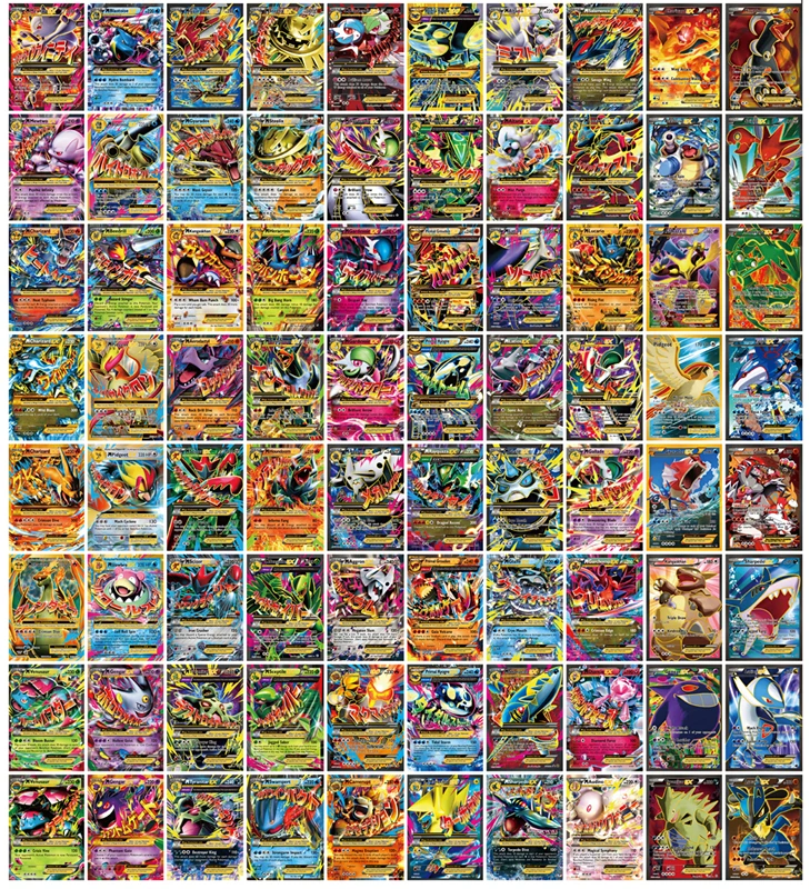 

300Pcs/set no repeat Shining TAKARA TOMY Trading Card Game Battle Carte English Pokemones GX EX MEGA Toy Boy Kids Gifts