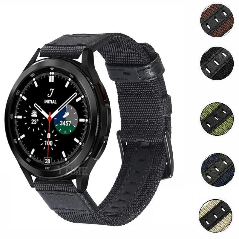 

Ремешок нейлоновый для Samsung Galaxy Watch 4 classic, 46 мм, 42 мм, Gear S3, 20 мм, 22 мм, Huawei GT/GT2/2e/Pro Active 2 40/44 м