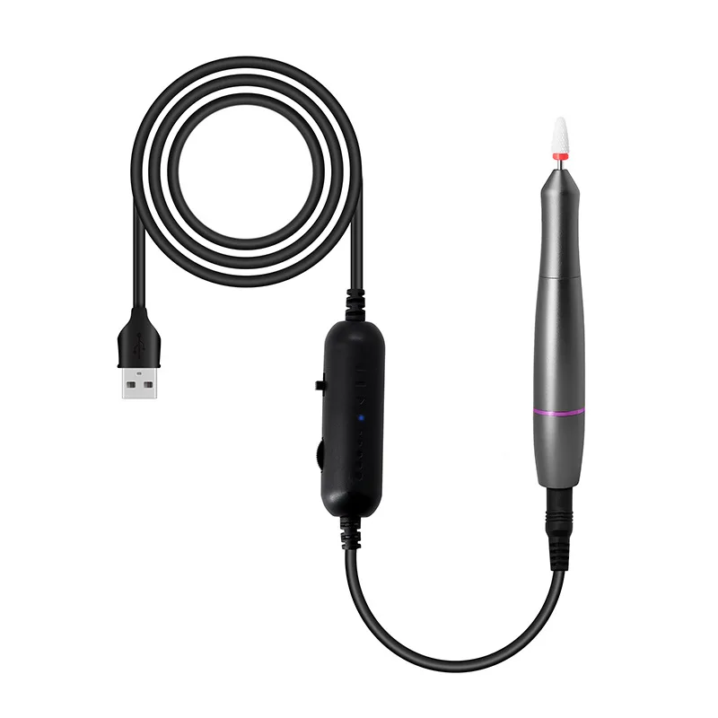 Профессиональная электрическая дрель для ногтей ручка с USB ручкой шлифовальная