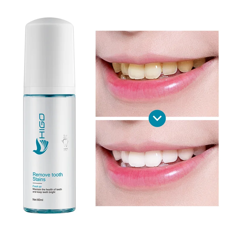 HIGO 60 г мята свежий Сияющий мусс для чистки зубов Зубная паста отбеливающая пена