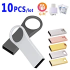 Металлический USB 3. 0 флеш-накопитель 10 шт.лот, 2,0 ГБ, usb флеш-накопитель 8 ГБ, металлическая флешка, 4 ГБ, 16 ГБ, 32 ГБ, usb флеш-накопители 64 ГБ, usb флешка