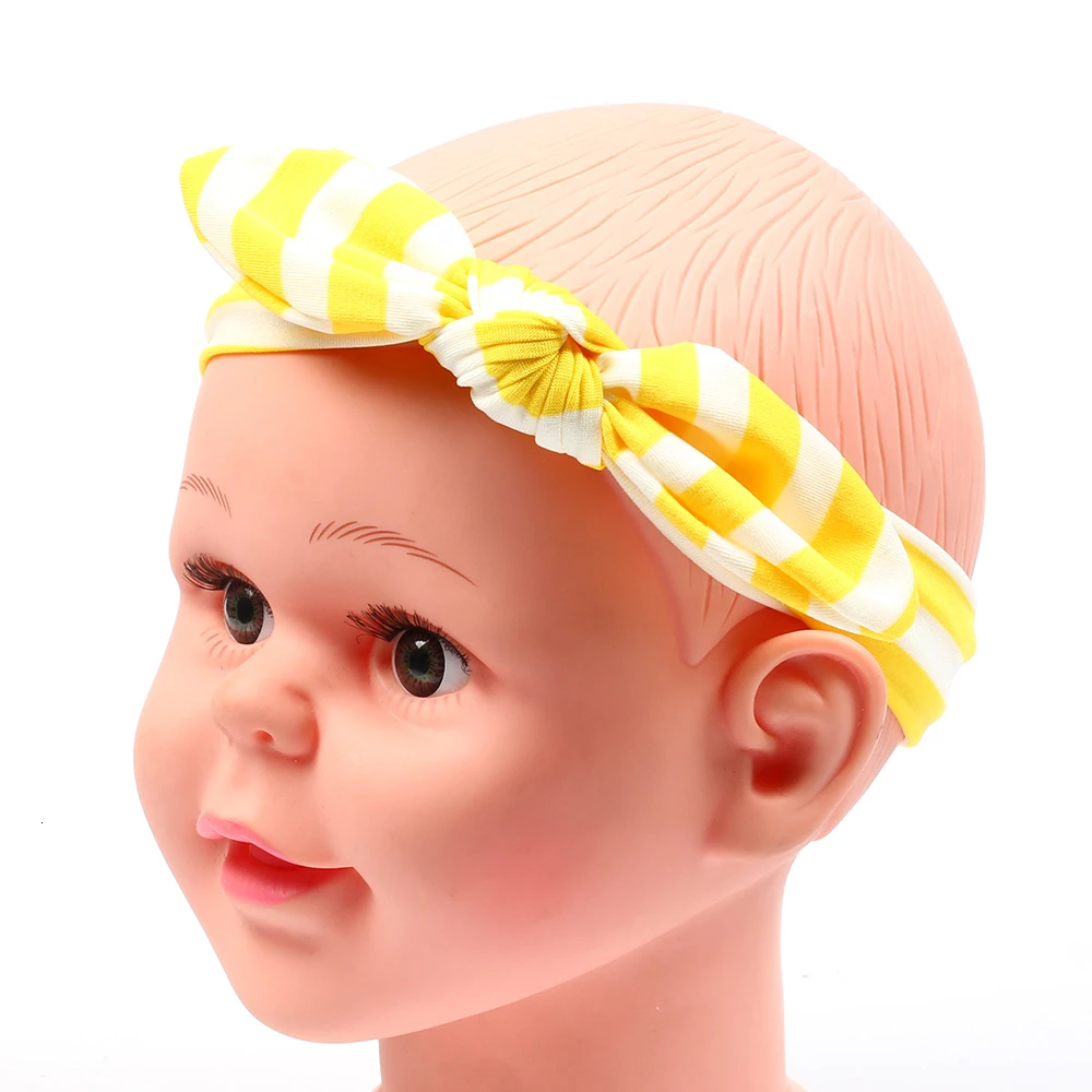 striped baby headband girl Infant hair cloth accessories band bow turban newborn Headwear hairband Gift Toddler children | Детская