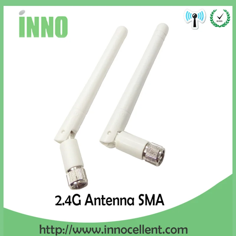 

2pcs 2.4GHz Antenna WIFI SMA Male connector 3dbi Aerial IOT 2.4g antena wi fi antenne White for Wireless wi-fi Router antenas