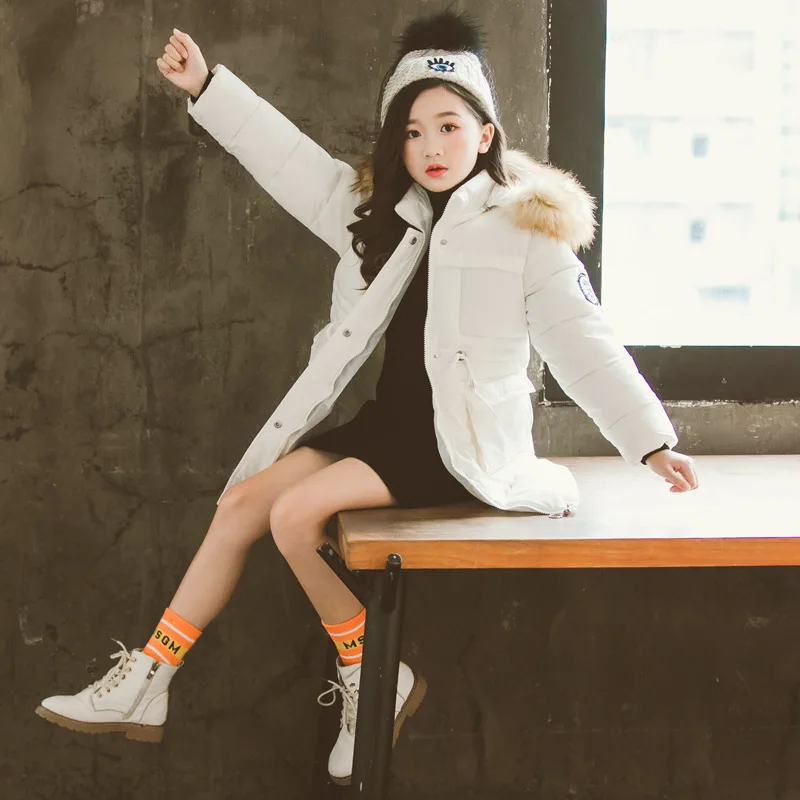 Новинка для девочек зимняя детская одежда в Корейском стиле с хлопковой