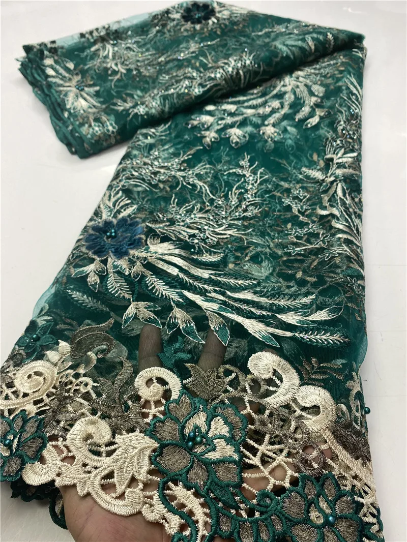 Синего цвета в африканском стиле кружевная ткань 2020 высокое качество Чистая