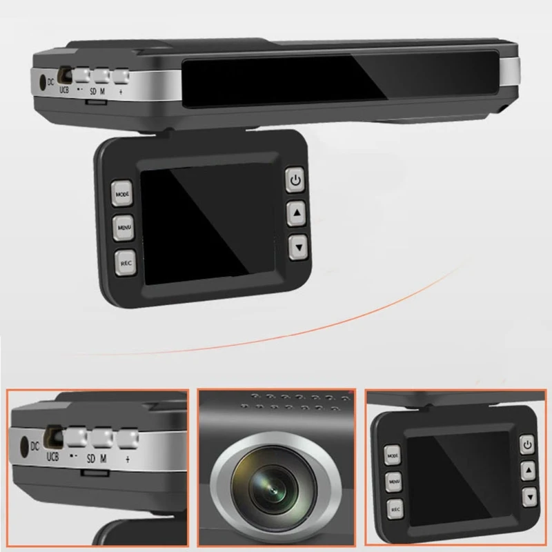 

VG1 2 in 1 Car DVR Vehicle Raders Detector Kit 140° Wide Angle Camera 1080P High-definition Automobile Data Recorder