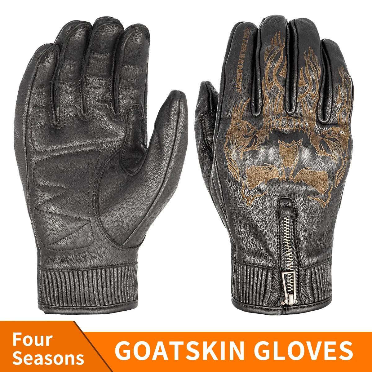 Мотоциклетные Перчатки VTG кожаные перчатки из козьей кожи с сенсорным экраном в