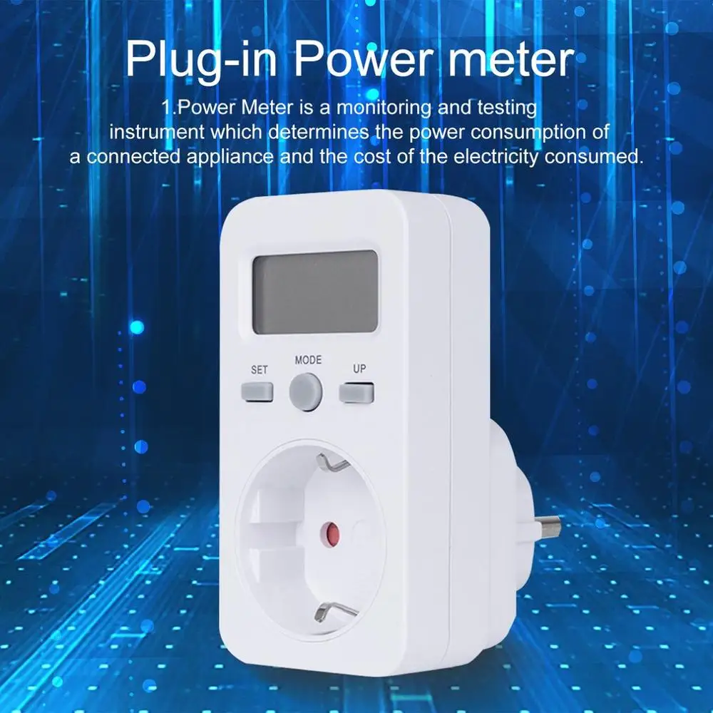 

KWE-PMB03 EU/US/UK /AU Plug Socket Digital Voltage Wattmeter Power Consumption Watt Energy Meter AC Electricity Analyzer Monitor