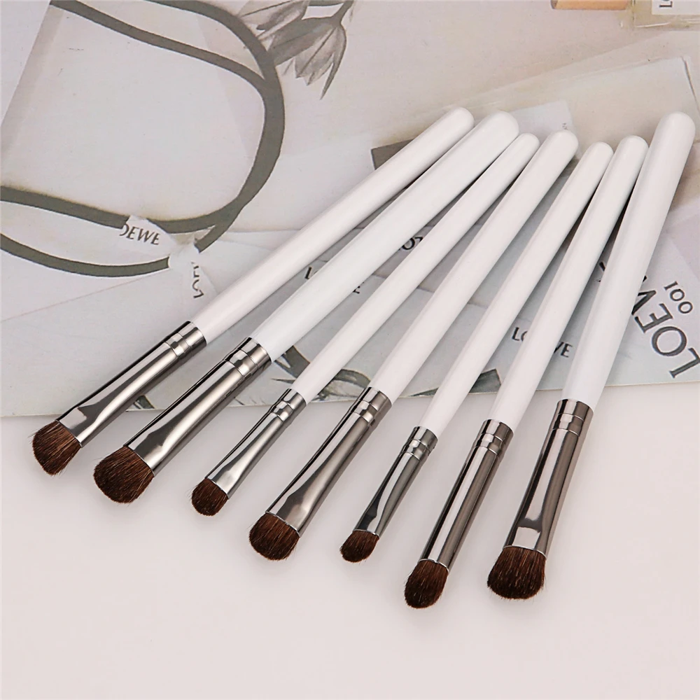 3/4/7 шт. кисти для макияжа с деревянной ручкой красота косметика лица глаз бровей