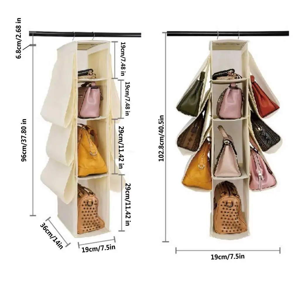 

Wardrobe Hanging Bag Durable Multifunctional Case Container Door Wall Clear Sundry Shoe Bag With Hanger Pouch