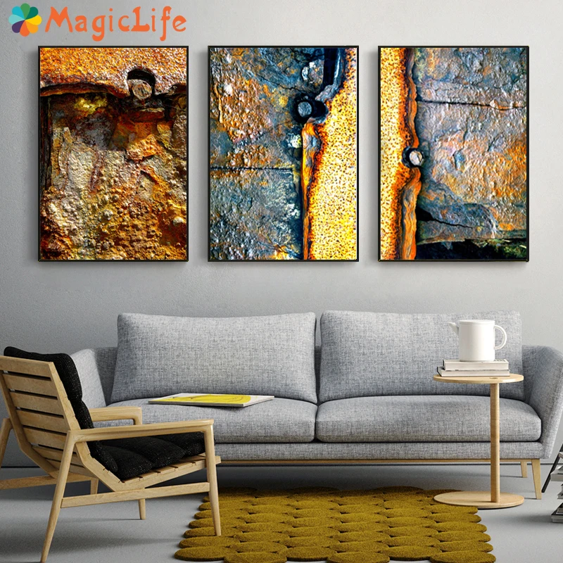 Абстрактная живопись ржавчины настенный художественный холст картина печатный