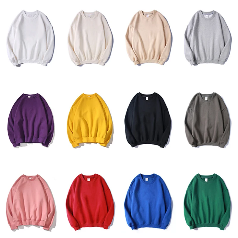 

Fashion Unisex Solid Color Long Sleeve Oversized Lovers Hoodie Sweatshirt Fleece Streetwear Slouch Pullover Jumper Top 12 Colors