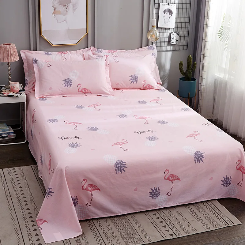 Простыня с цветочным принтом для детей и взрослых односпальная двуспальная