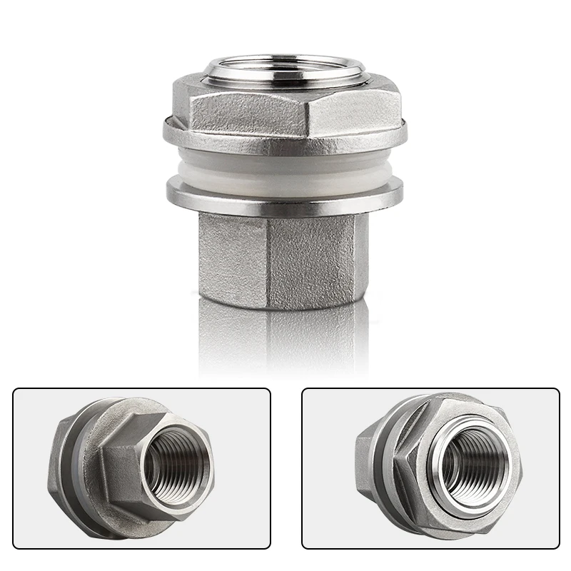 weldless bulkhead 1" чайник фильтр bazooka комплект бесшовных чайник/бочонок Комплект преобразования, 1/2" NPT бесшовная переборка и штуцер для шланга домашнее оборудование - Цвет: weldless bulkhead
