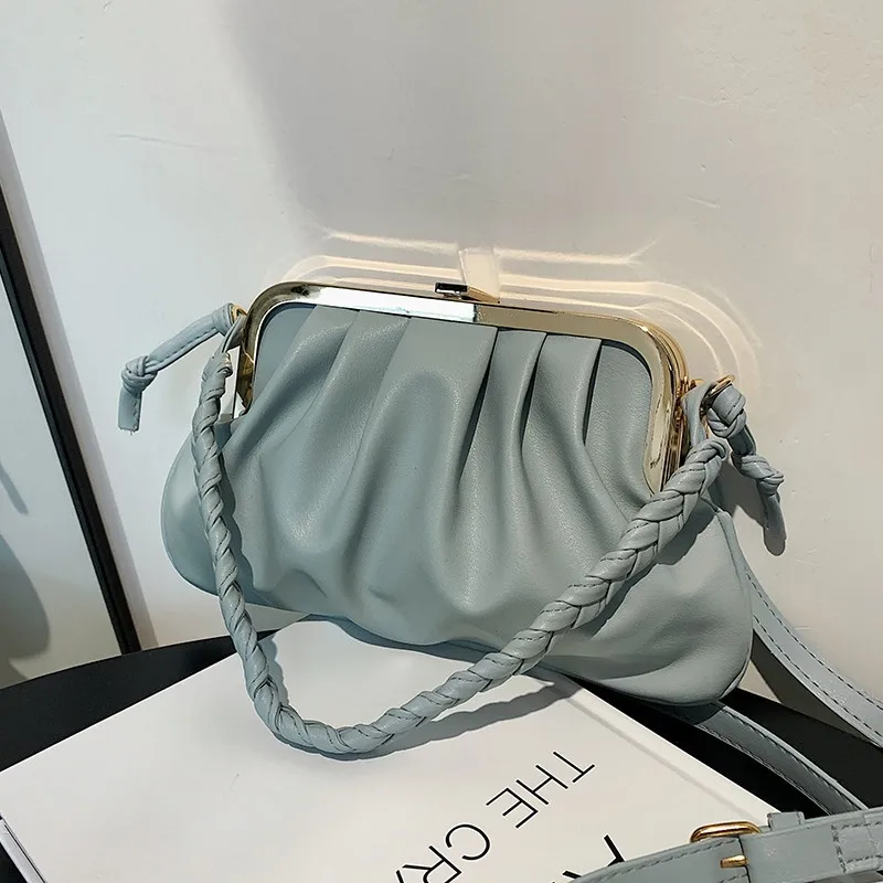 

Fashion Luxury Texture Design Top-handle Bags Pu Shoulder Bag Pleated Underarm Cloud Bag Bolsa Feminina