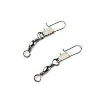 20pcsbag stainless steel swivels fishing connector pin bearing swivel with snap fishhook lure tackle accessories