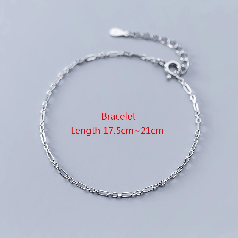 Bracelet Trustdavis, модное ювелирное изделие из чистого серебра 925 пробы, цепочка 23 см, браслет на ногу для женщин, жены, лучшего друга DA263 - Окраска металла: Bracelet