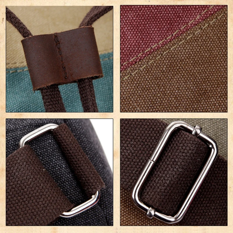 

Unisex Large Capacity Travel Backpacks High Quality Canvas Rucksack Casual Patchwork Shoulder Bag Women Men Bucket Bags XA91M