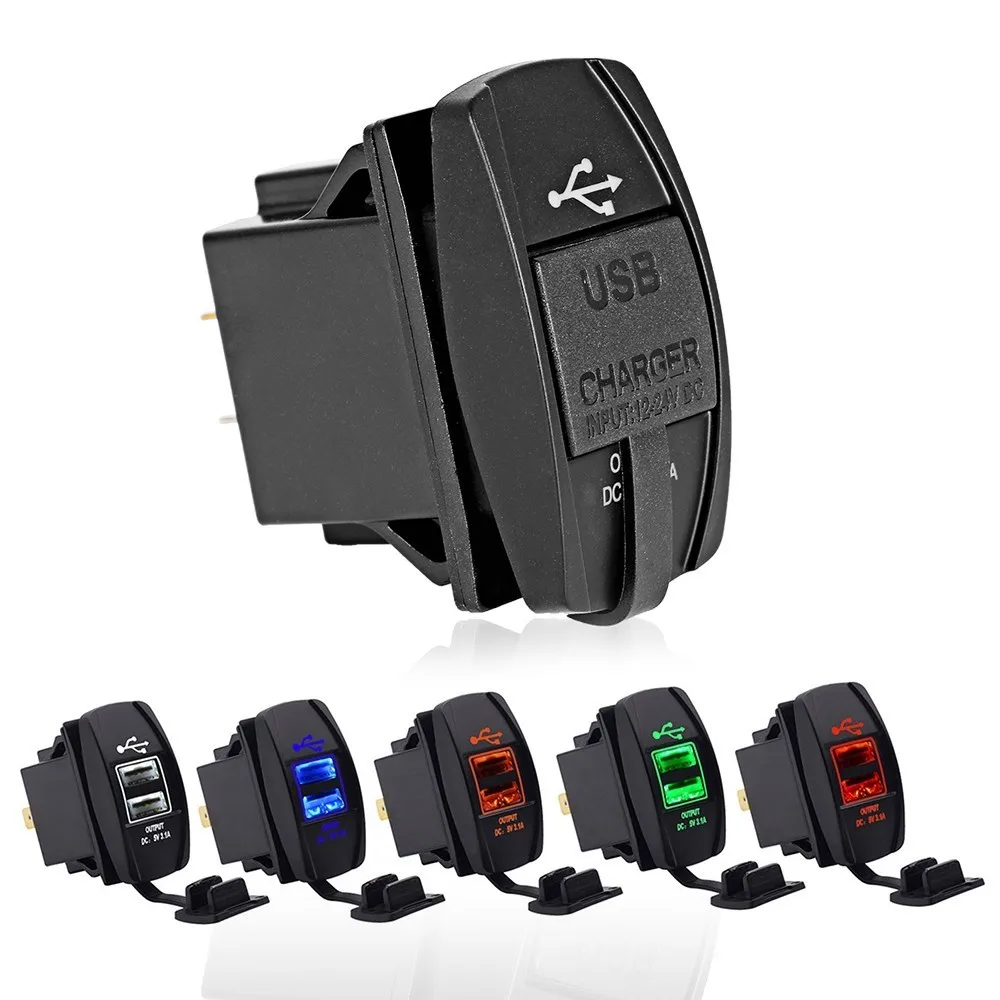 3.1A автомобильное зарядное устройство двойной usb зарядка Ночной светильник
