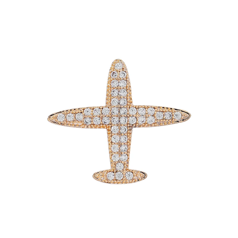 

Lovely mini aircraft anti exposed female adornment v-neck neckline dress fixed pin brooch brooch brooches