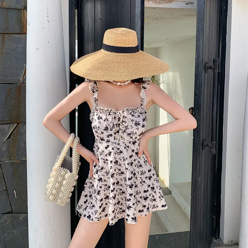 2021 New Korean Style Sexy Swimsuit One Piece Suit Bodysuit Monokini Swimwear Women's Swimwear Swimming Swimskirt