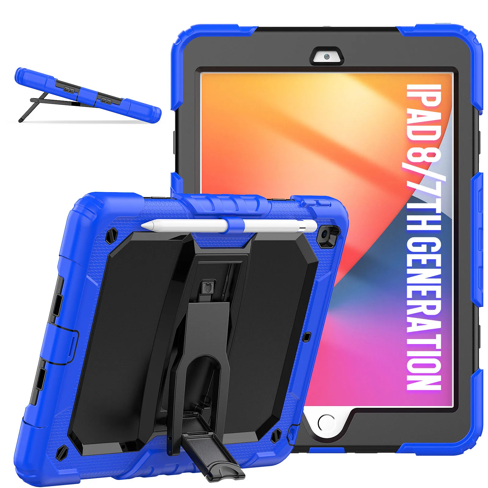 

Чехол повышенной прочности для iPad 9-го 8-го 7-го поколения, гибридный ударопрочный полноразмерный защитный чехол для планшета iPad 10,2