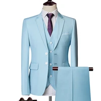 classic men suits slim wedding groom wear male business casual 3 piece trousers gentlemen costume m 6xl