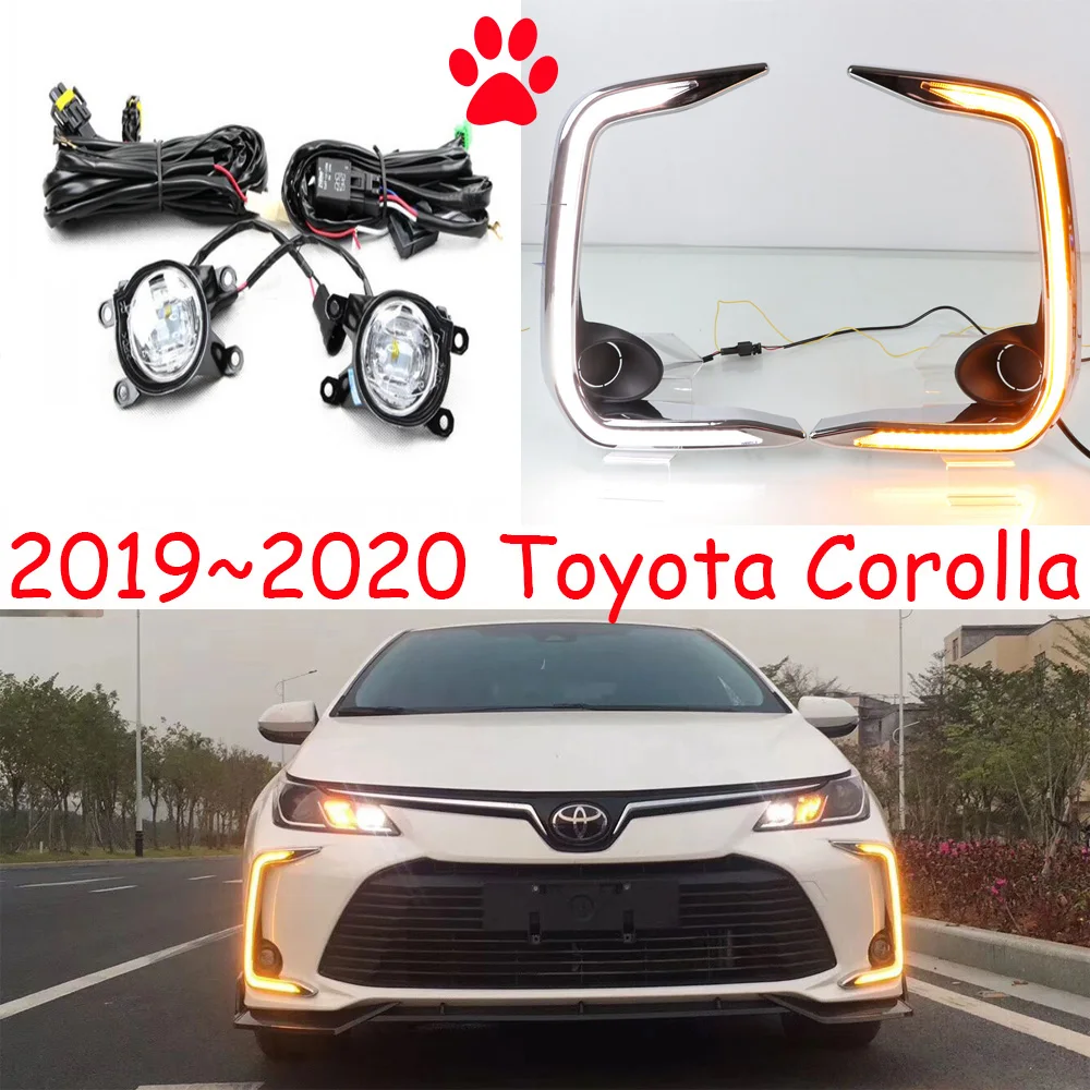1 комплект 2019 ~ 2020y бампер автомобиля головной светильник для corolla Противотуманные