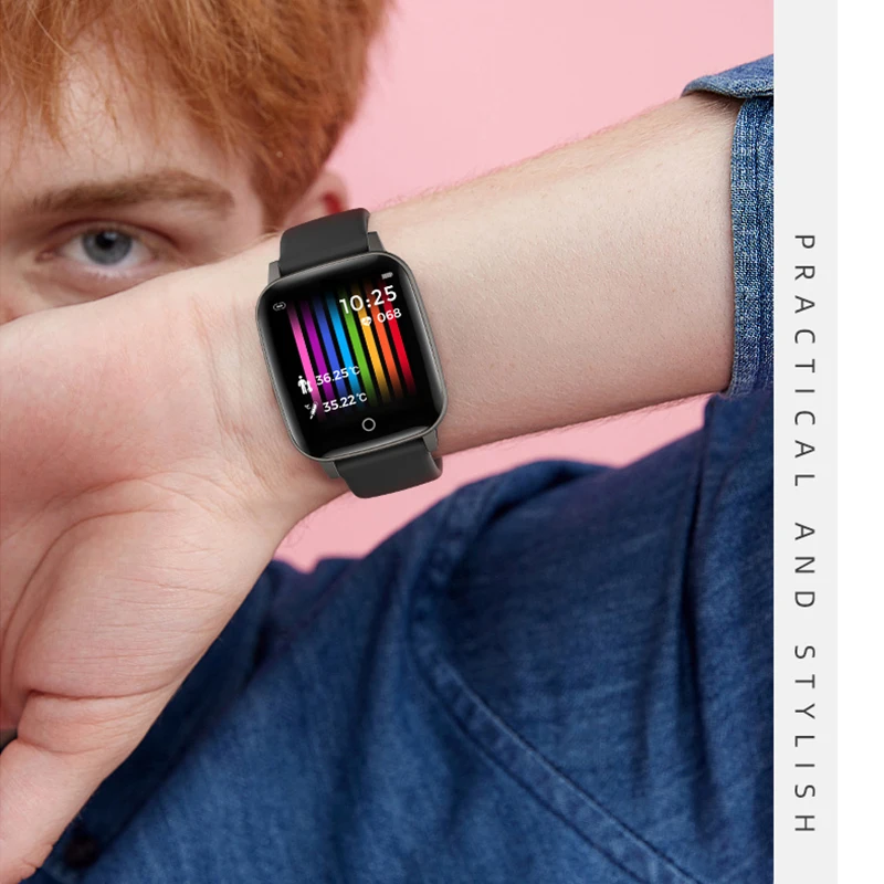 Модные умные часы с измерением температуры тела для мужчин и женщин монитором