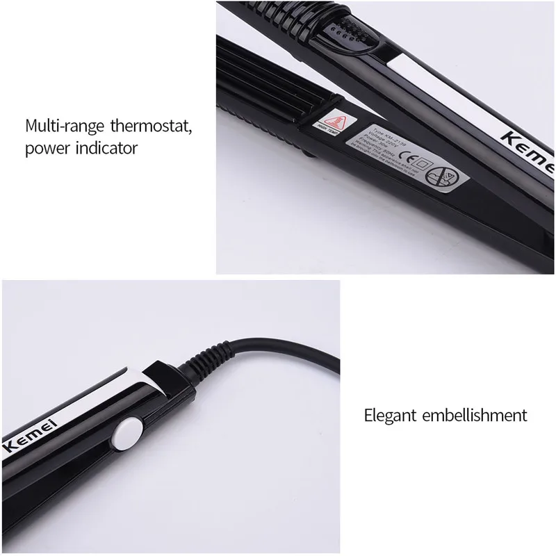 

Ceramic Corrugated Curler Curling Iron Straightener Professional Hair Crimper Small Waves Hair Curlers Electric Corrugation EU