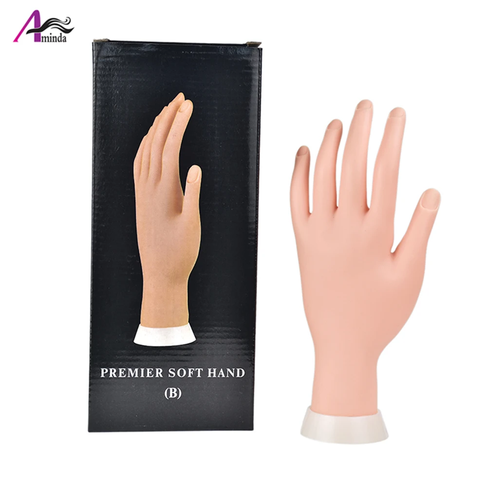 1Pc Flexible Plastic Mannequin Hand For Display Multi-function Soft Hand Mannequin For Gloves Jewelry Finger Covers Nails Show