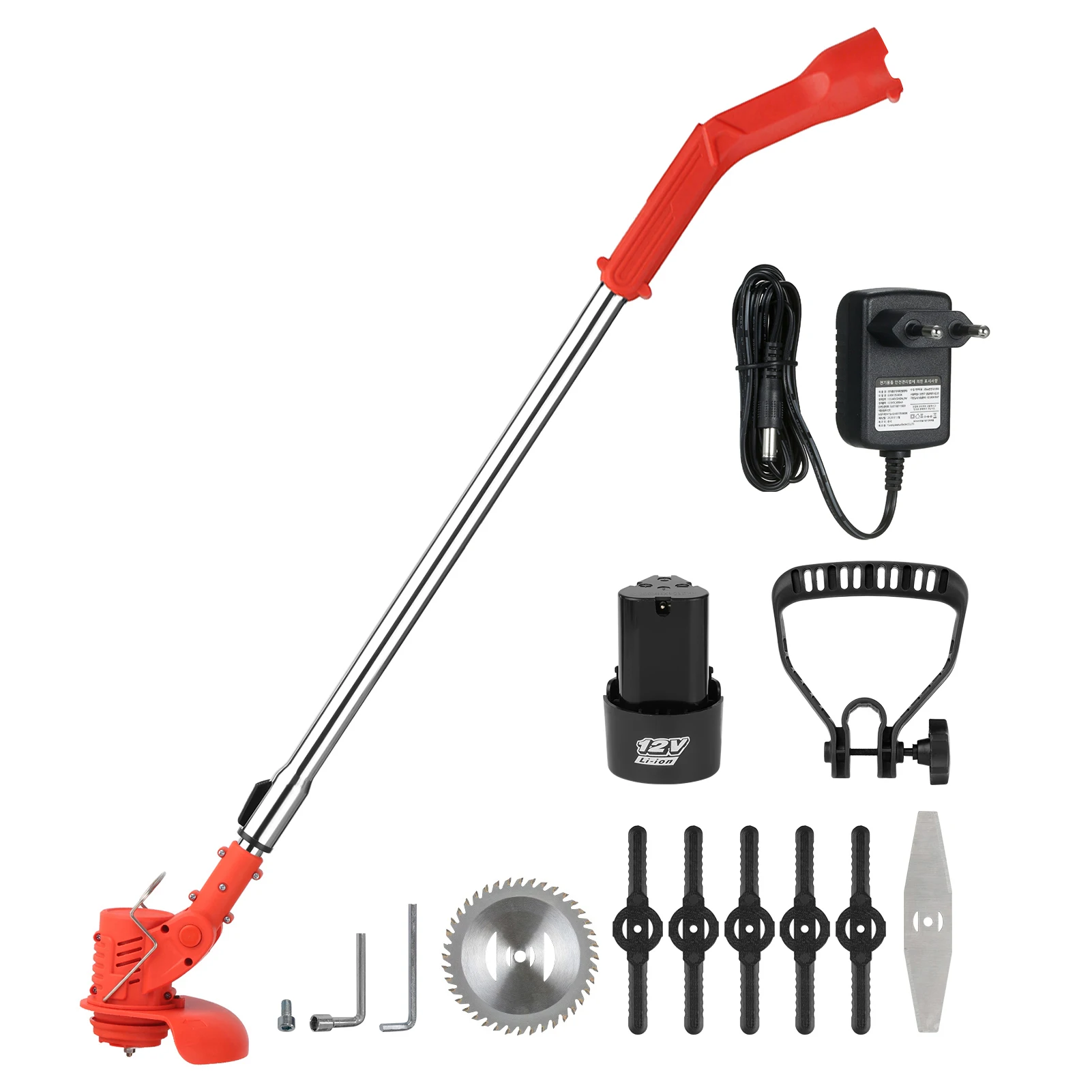 

12V Cordless Rechargeable Grass Trimmer & Edger Electric Lawn Mower Weeder Weeding Machine Grass Cutter for Trimming Gardening