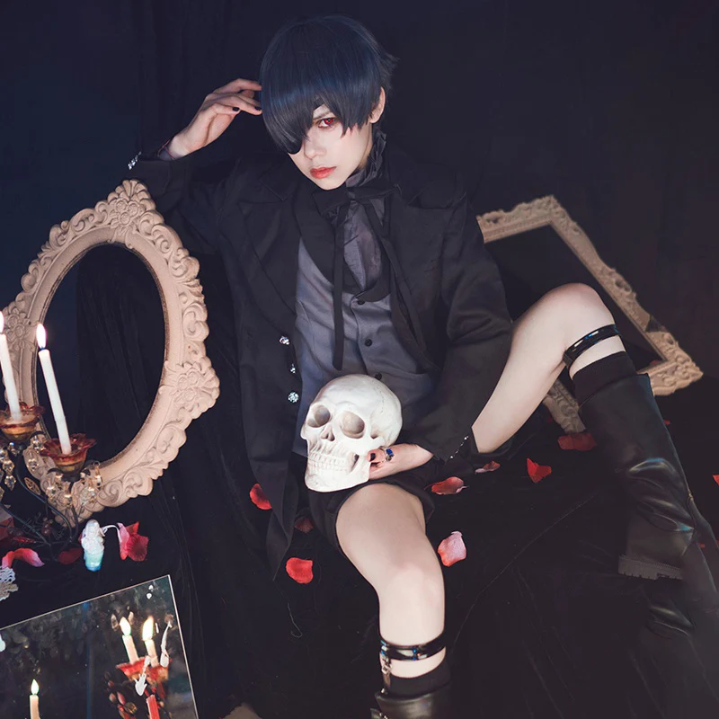 

Anime Black Butler Ciel Phantomhive Cosplay Costume Ciel Demon Suits Fancy Clothing Adult Halloween Carnival Uniforms
