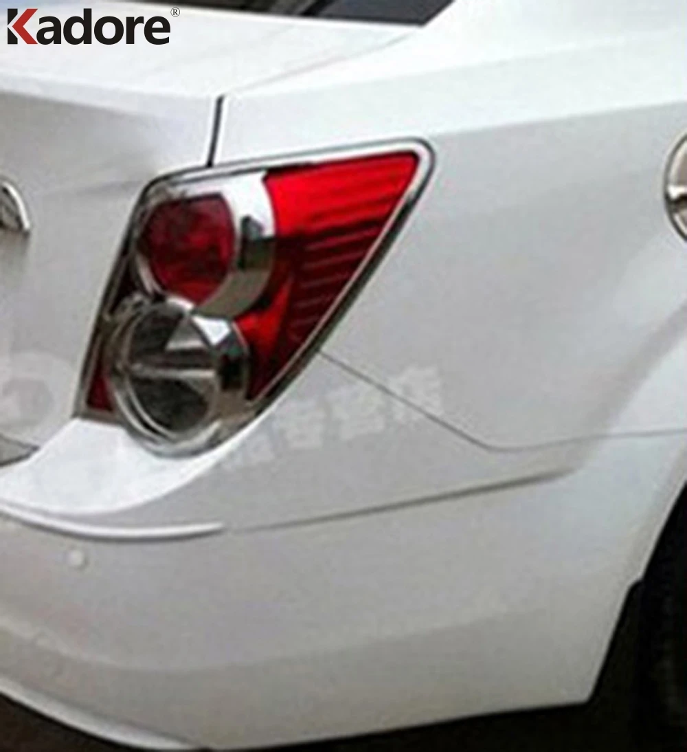 

For Chevrolet AVEO Sonic 2011 2012 2013 Sedan ABS Chrome Rear Light Lamp Cover Trim Taillight Frame Trims Sticker Car Styling