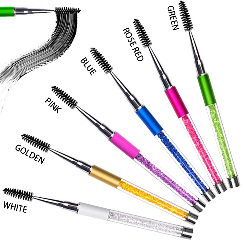 20 шт. 10 цветов хрустальные щеточки с тушью для ресниц аппликатор Кисть макияжа